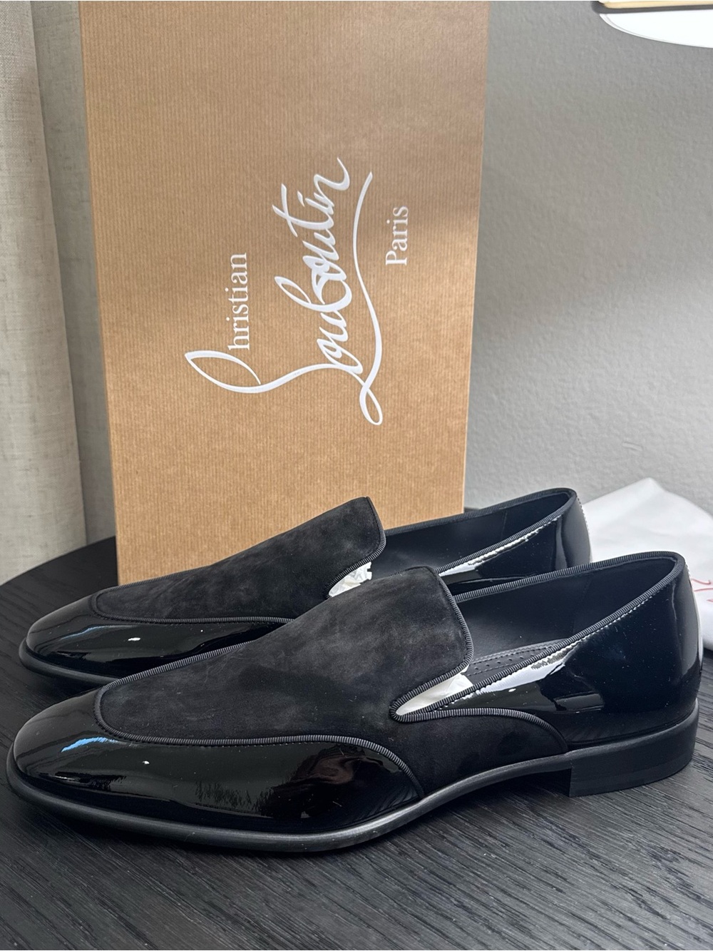 Christian Louboutin Yaki Loafers Dress Shoes Black